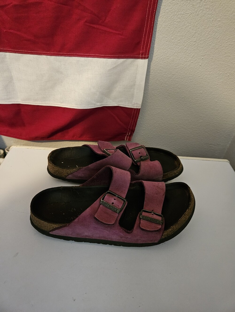 Birkenstock Arizona Sandal Slides 40 Narrow Fuschia Purple